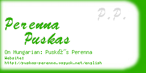 perenna puskas business card